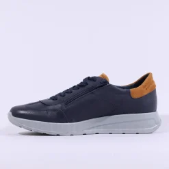 Ara Men Matteo Sport Lace Wide Fit Shoe - Navy Tan
