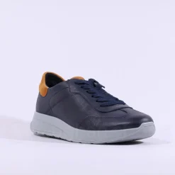 Ara Men Matteo Sport Lace Wide Fit Shoe - Navy Tan
