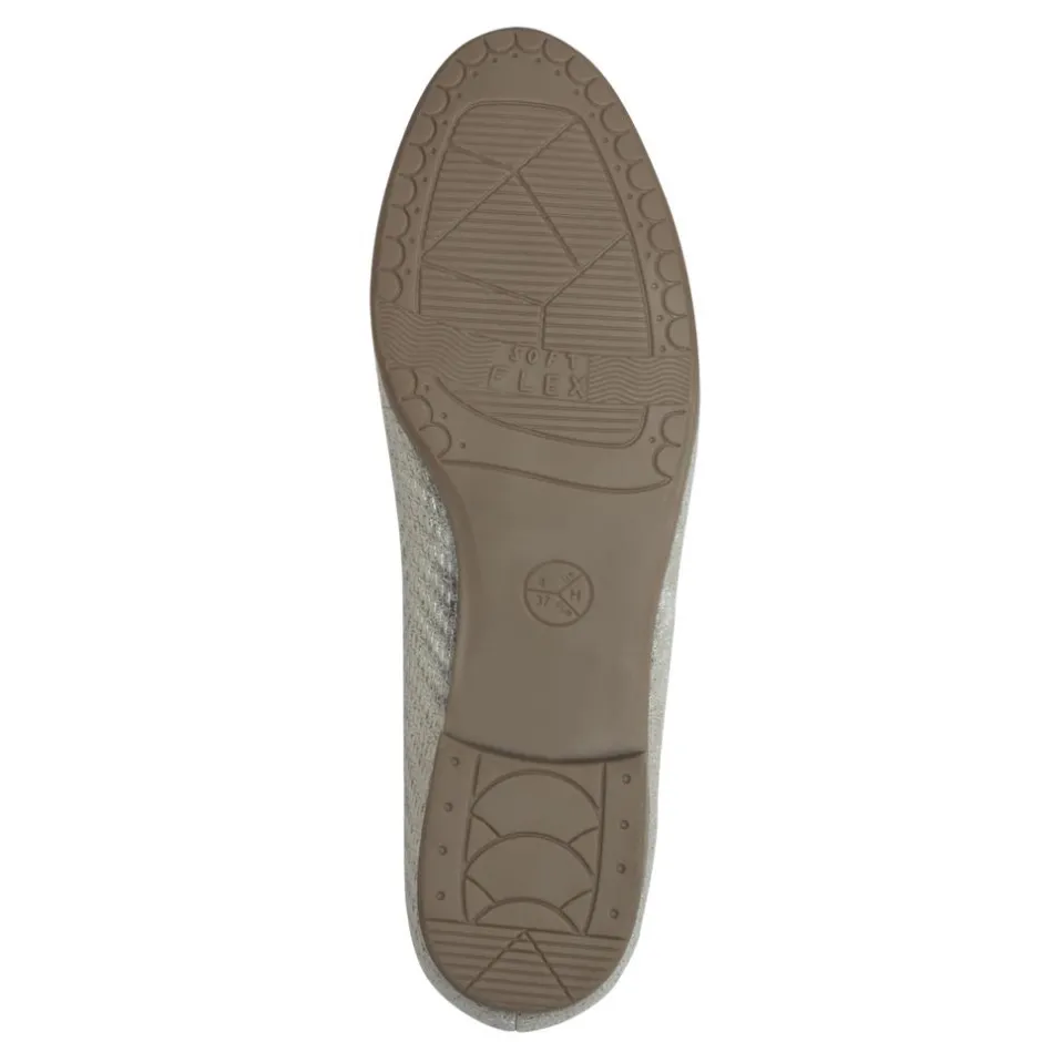 Women Jana Mena Link Detail Slip On Loafer - Gold Metallic