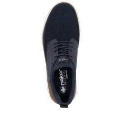 Rieker Men Mesh Front Slip On Shoe - Navy Tan