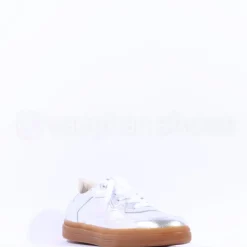 Women Paul Green Metallic Gumsole Trainer - Silver Leather
