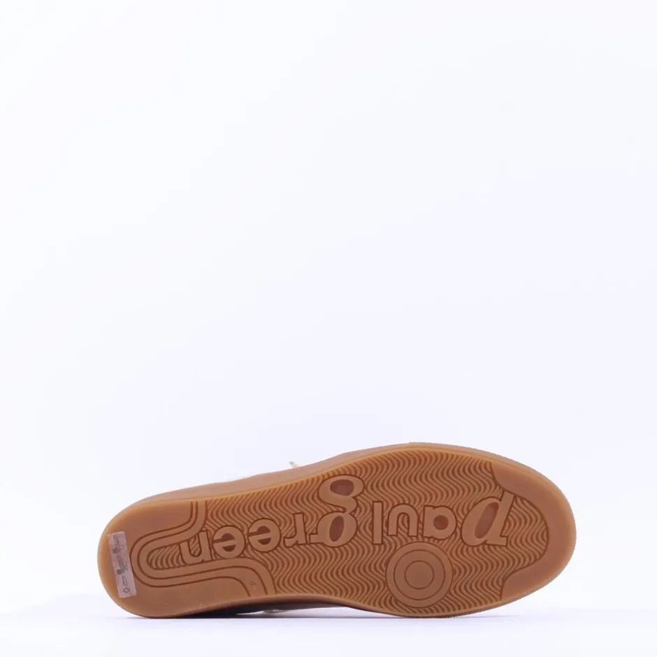 Women Paul Green Metallic Gumsole Trainer - Gold Leather