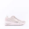 Women Tamaris Milana Laced Wedge Trainer - White Silver