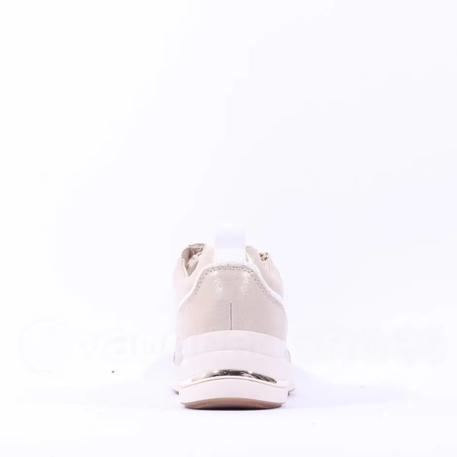 Women Tamaris Milana Laced Wedge Trainer - White Silver