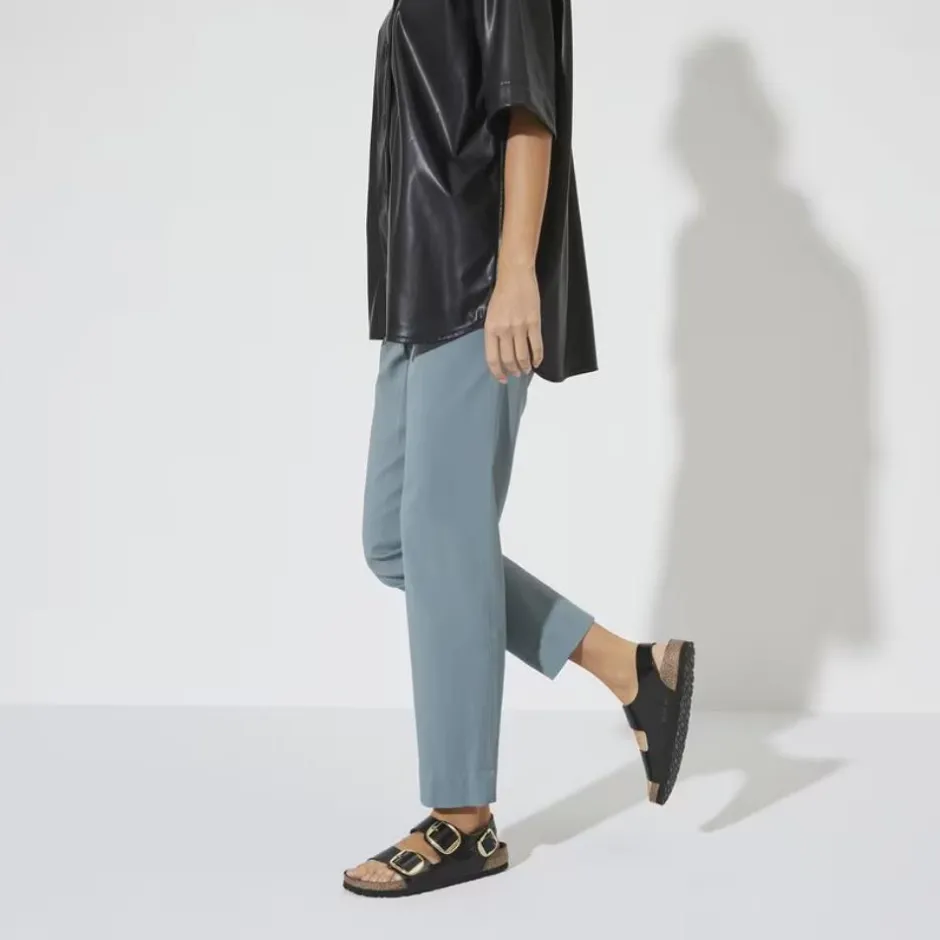 Women Birkenstock Milano Big Buckle High Shine - High Shine Black