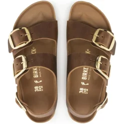 Women Birkenstock Milano Big Buckle Oiled - Cognac Leather
