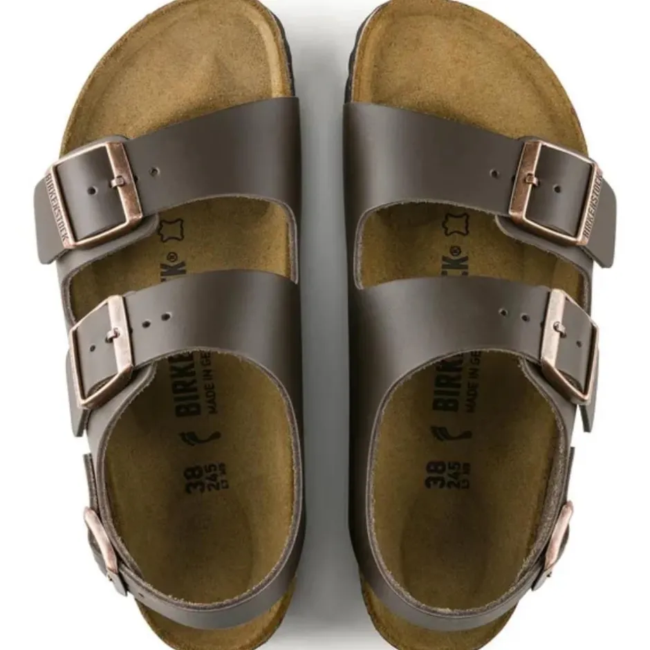 Birkenstock Men Milano Natural Leather - Dark Brown