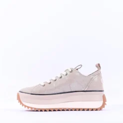 Women Tamaris Milena Platform Cleated Trainer - Gold Combination