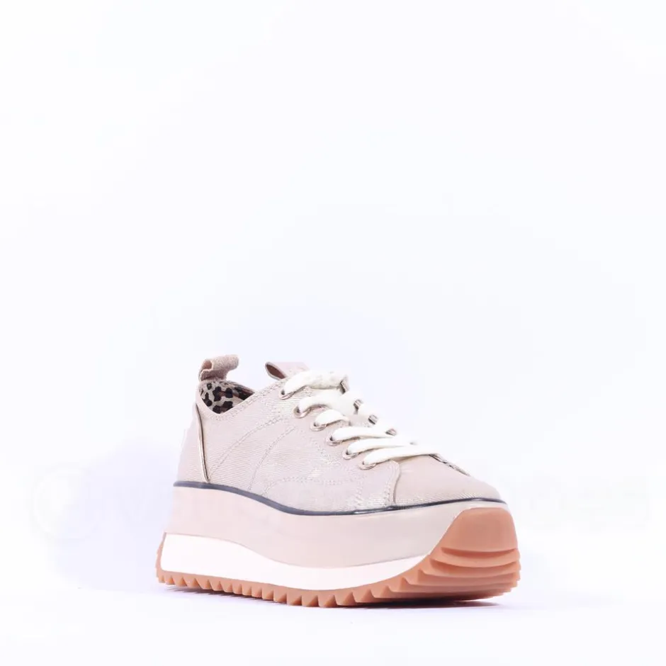 Women Tamaris Milena Platform Cleated Trainer - Gold Combination