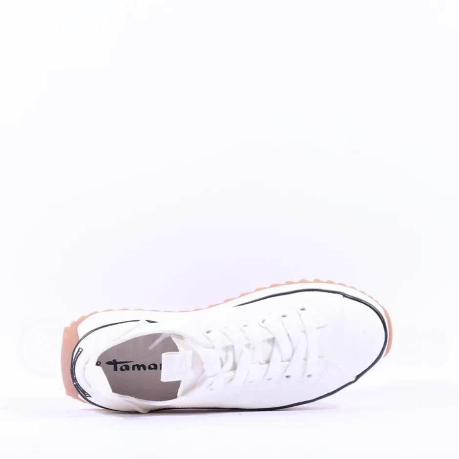 Women Tamaris Milena Platform Cleated Trainer - White