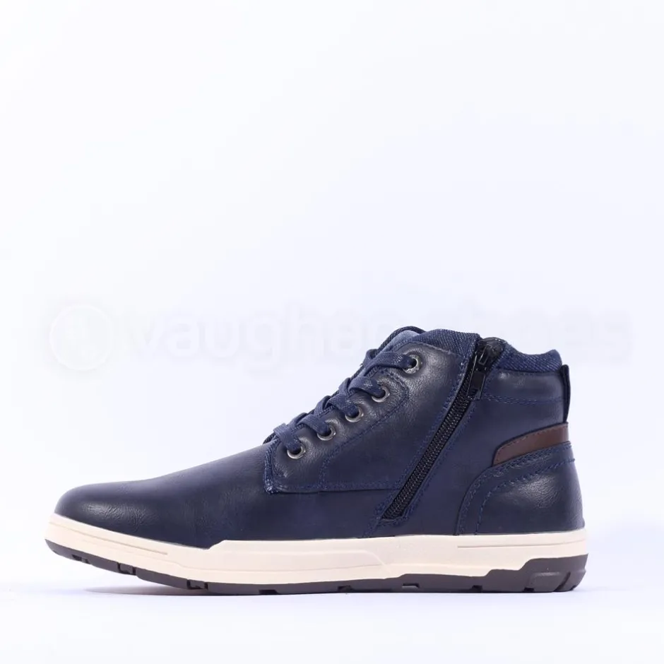 Tommy Bowe Mitchell Hi Top Laced Boot - Navy