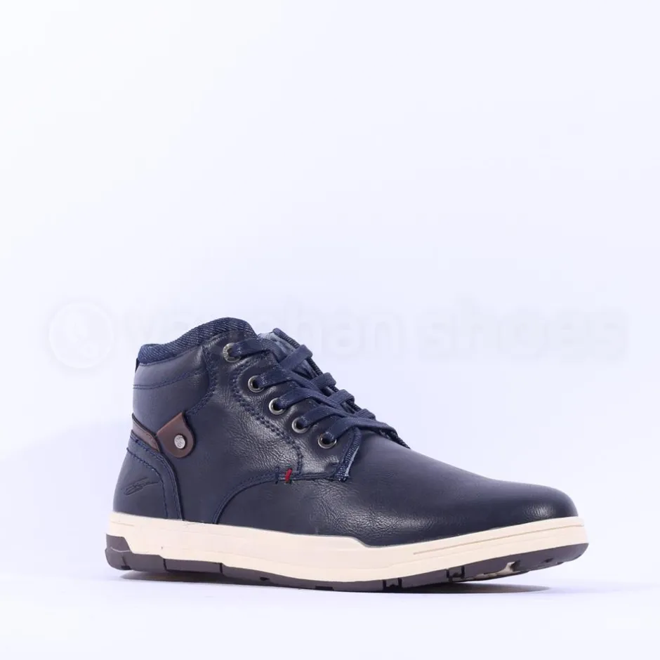 Tommy Bowe Mitchell Hi Top Laced Boot - Navy