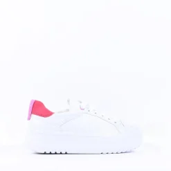 Women Ara Monaco Internal Zip Platform Trainer - White Pink