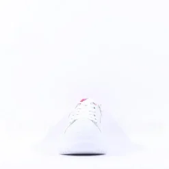 Women Ara Monaco Internal Zip Platform Trainer - White Pink