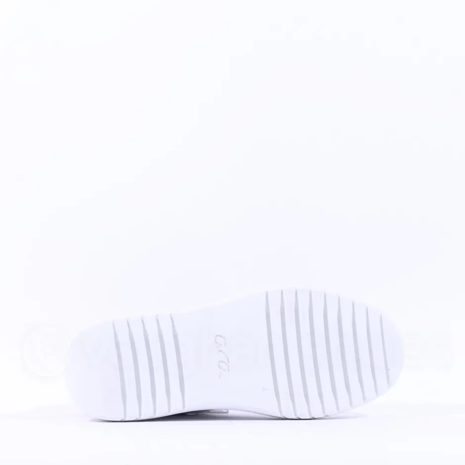 Women Ara Monaco Internal Zip Platform Trainer - White Pink