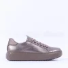 Women Ara Monaco Platform Laced Trainer - Gun Metal