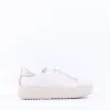Women Ara Monaco Platform Laced Trainer - Cream Gold
