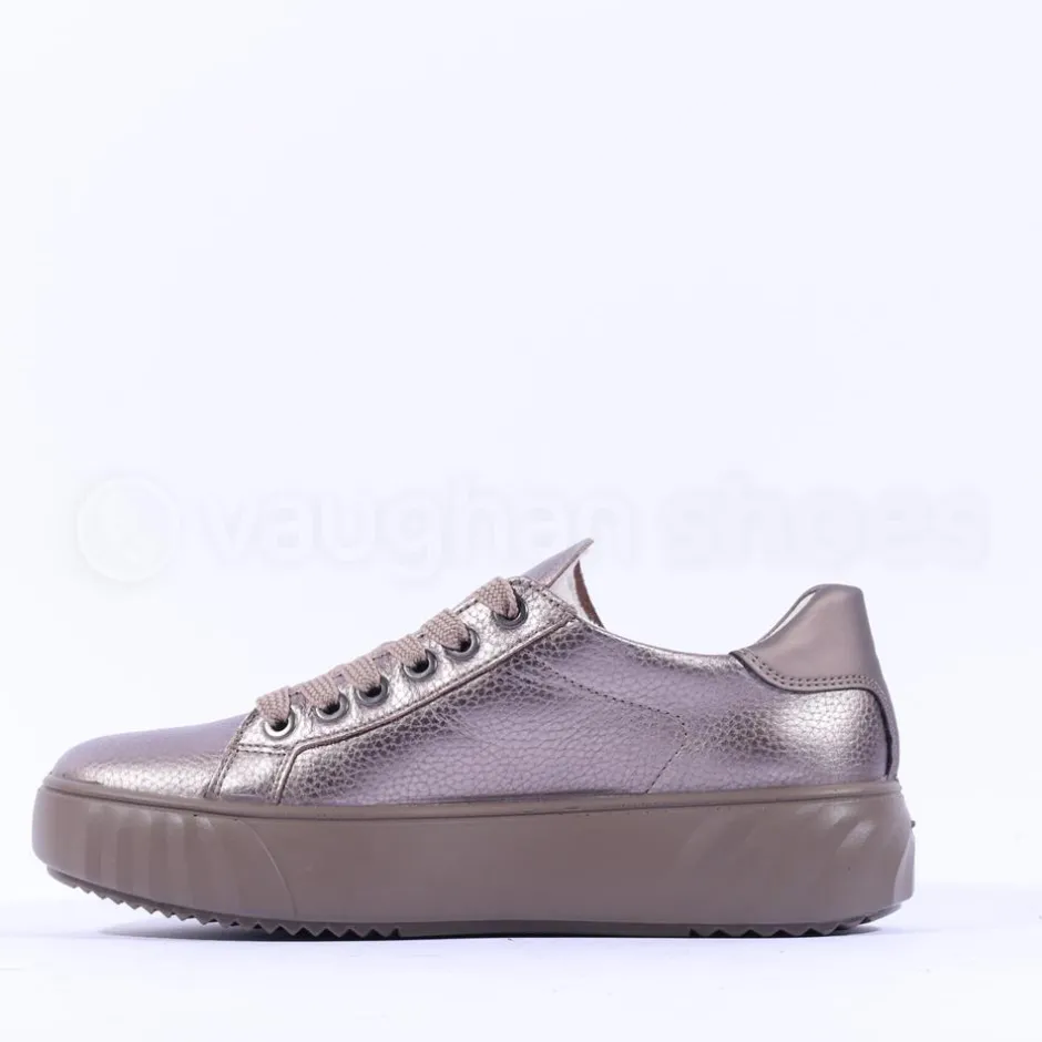 Women Ara Monaco Platform Laced Trainer - Gun Metal