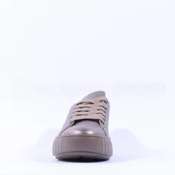 Women Ara Monaco Platform Laced Trainer - Gun Metal