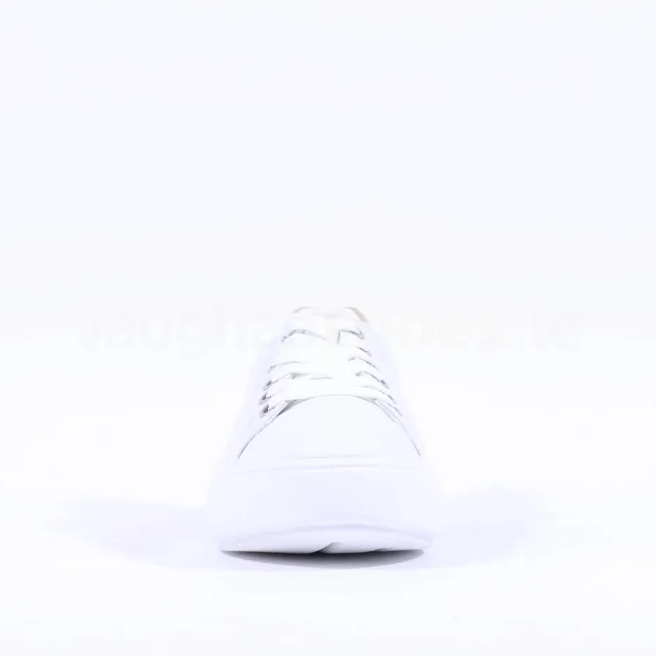 Women Ara Monaco Platform Laced Trainer - White Sand
