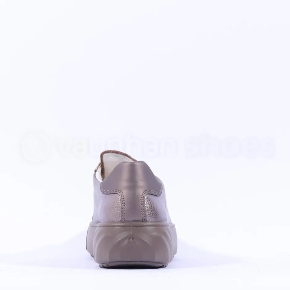 Women Ara Monaco Platform Laced Trainer - Gun Metal