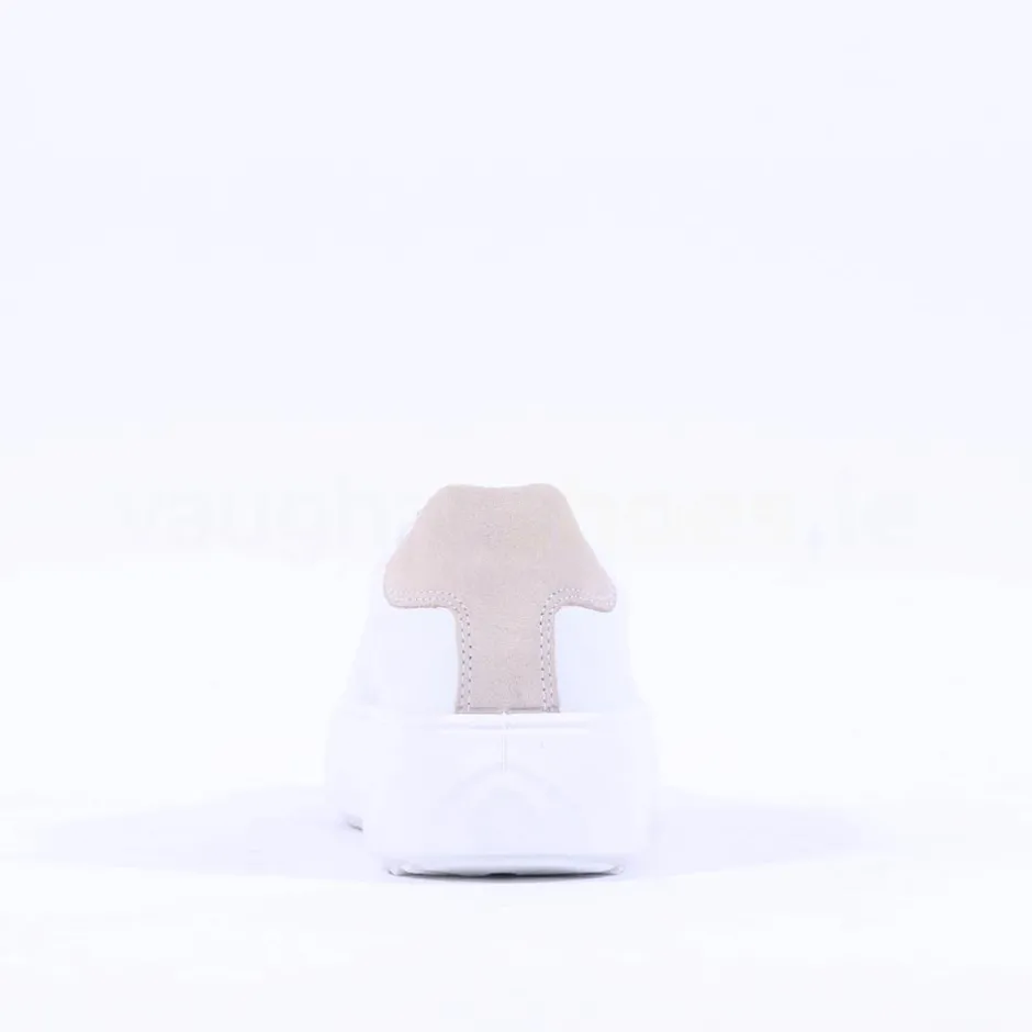 Women Ara Monaco Platform Laced Trainer - White Sand