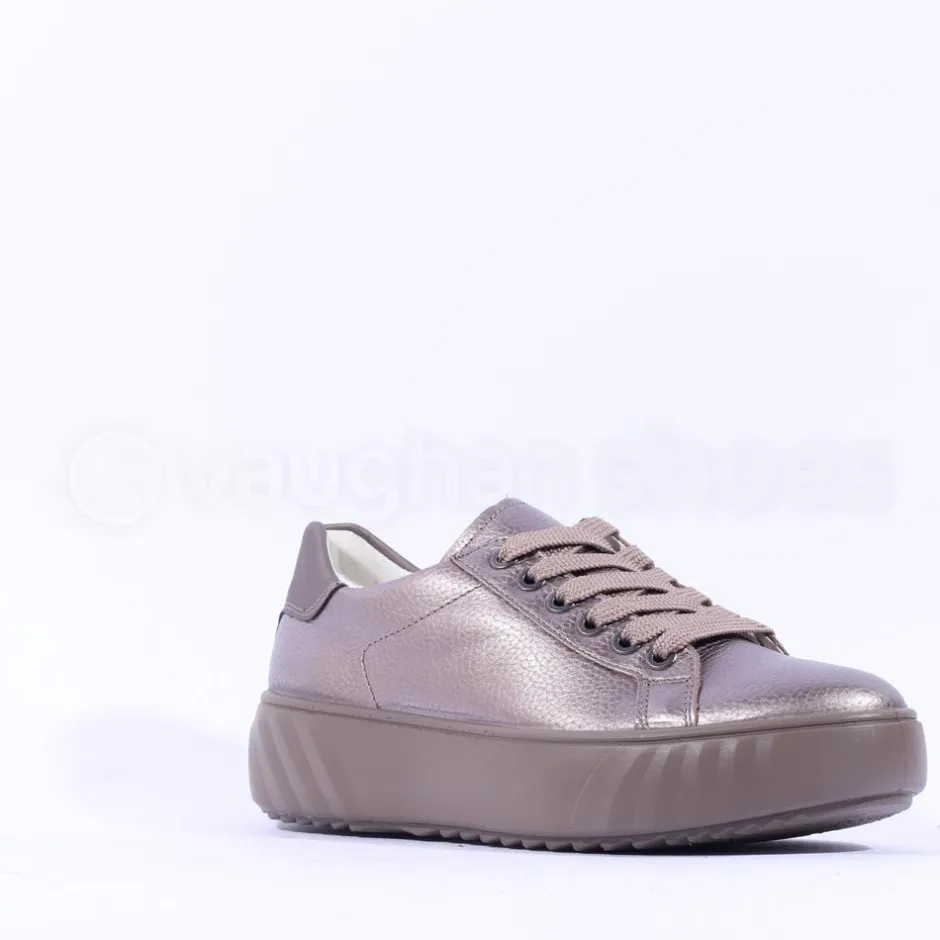 Women Ara Monaco Platform Laced Trainer - Gun Metal