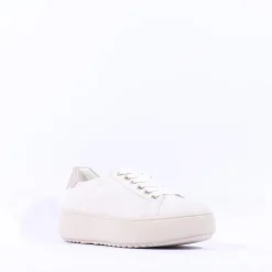 Women Ara Monaco Platform Laced Trainer - Cream Gold