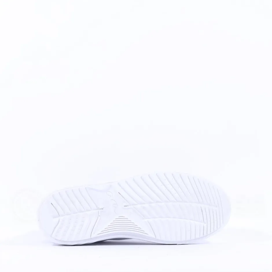Women Ara Monaco Platform Laced Trainer - White Navy