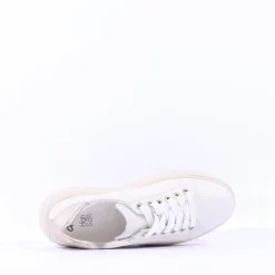 Women Ara Monaco Platform Laced Trainer - Cream Gold