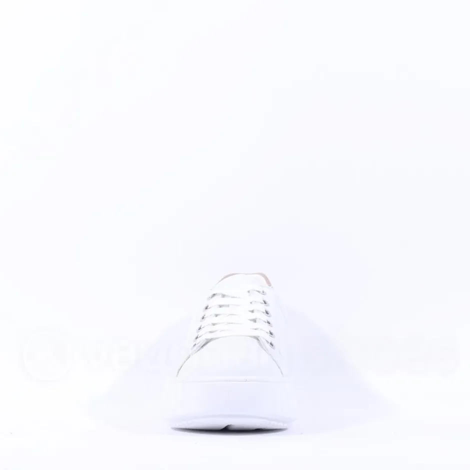 Women Ara Monaco Platform Laced Trainer - White Sand