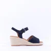 Women Gabor Monica Espadrille Wedge Sandal - Dark Navy Suede