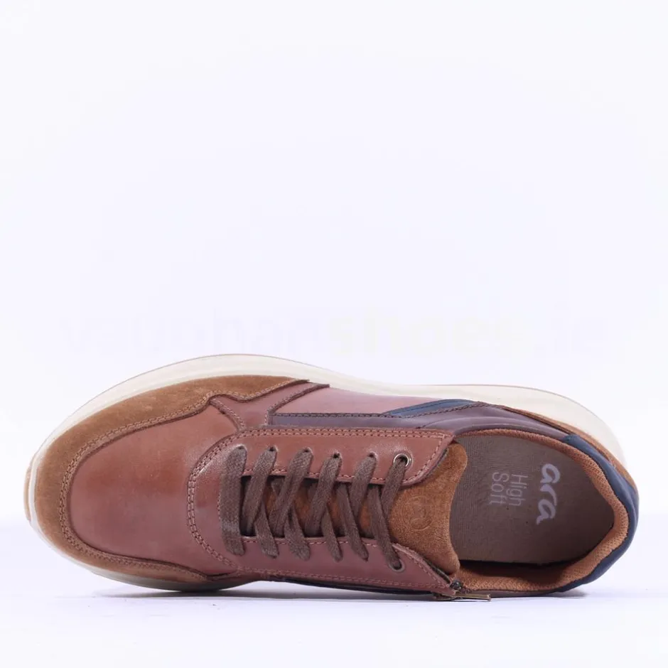 Ara Men Moreno Laced Casual Shoe - Tan Combi