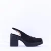 Women Wonders Naima Platform Bold High Heel - Black Nubuck