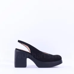 Women Wonders Naima Platform Bold High Heel - Black Nubuck