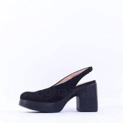Women Wonders Naima Platform Bold High Heel - Black Nubuck