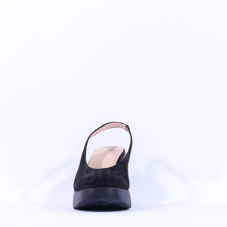 Women Wonders Naima Platform Bold High Heel - Black Nubuck