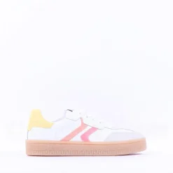 Women Tamaris Nakja Retro Gumsole Trainer - White Combi