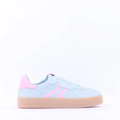 Women Tamaris Nakja Retro Gumsole Trainer - Light Blue