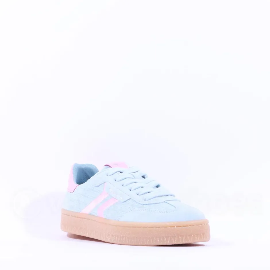 Women Tamaris Nakja Retro Gumsole Trainer - Light Blue