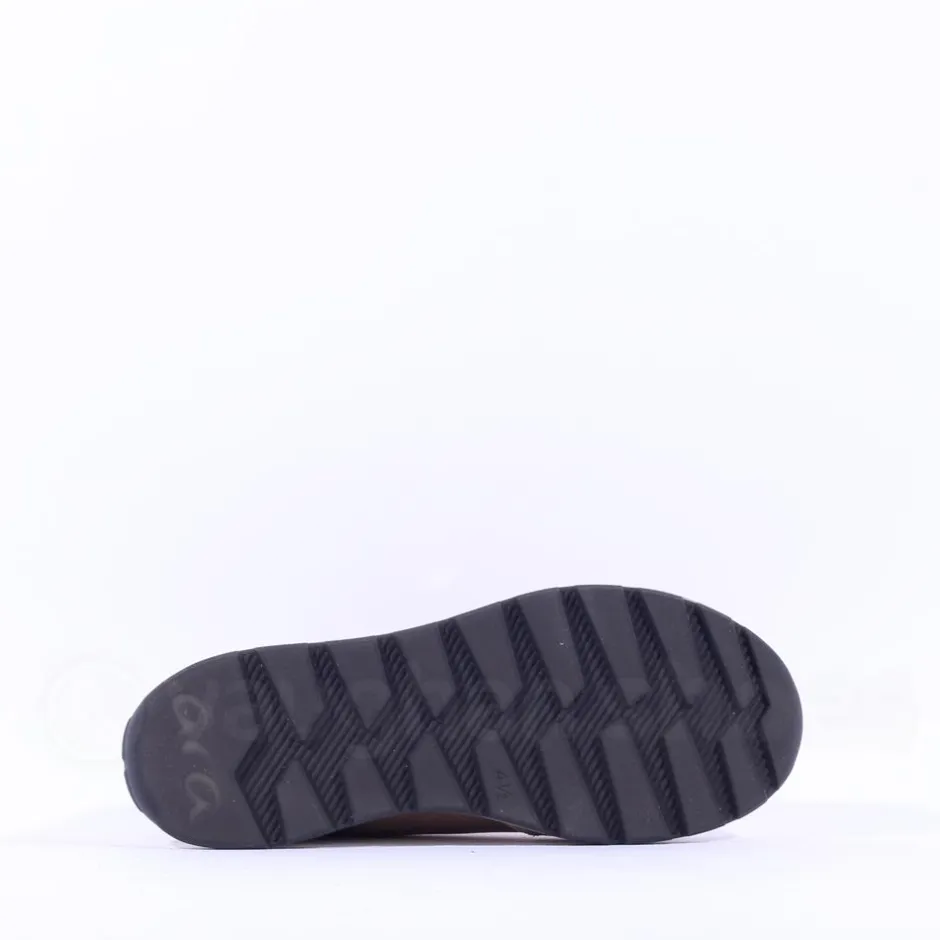 Women Ara New York Side Zip Laced Trainer - Beige Black