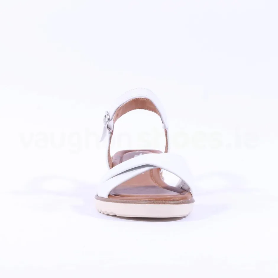 Women Tamaris Nirmala Low Cork Wedge Sandal - White