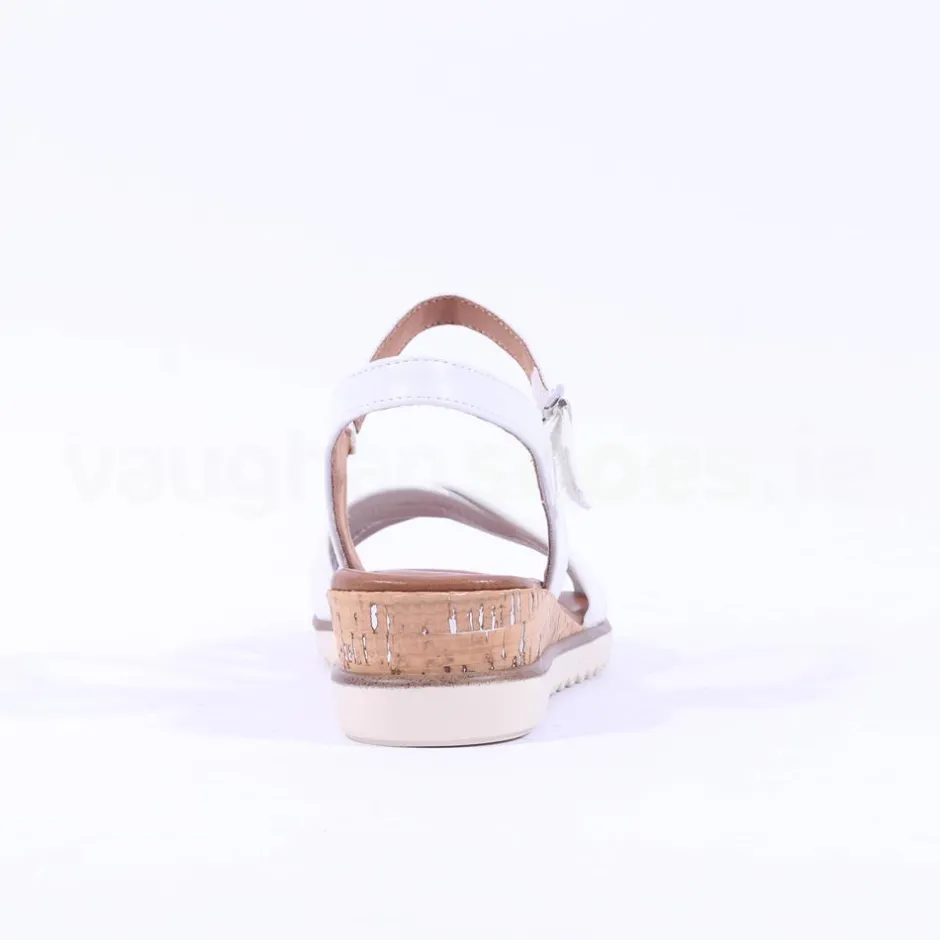 Women Tamaris Nirmala Low Cork Wedge Sandal - White