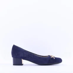 Women Ara Nizza Link Court Shoe - Navy Suede