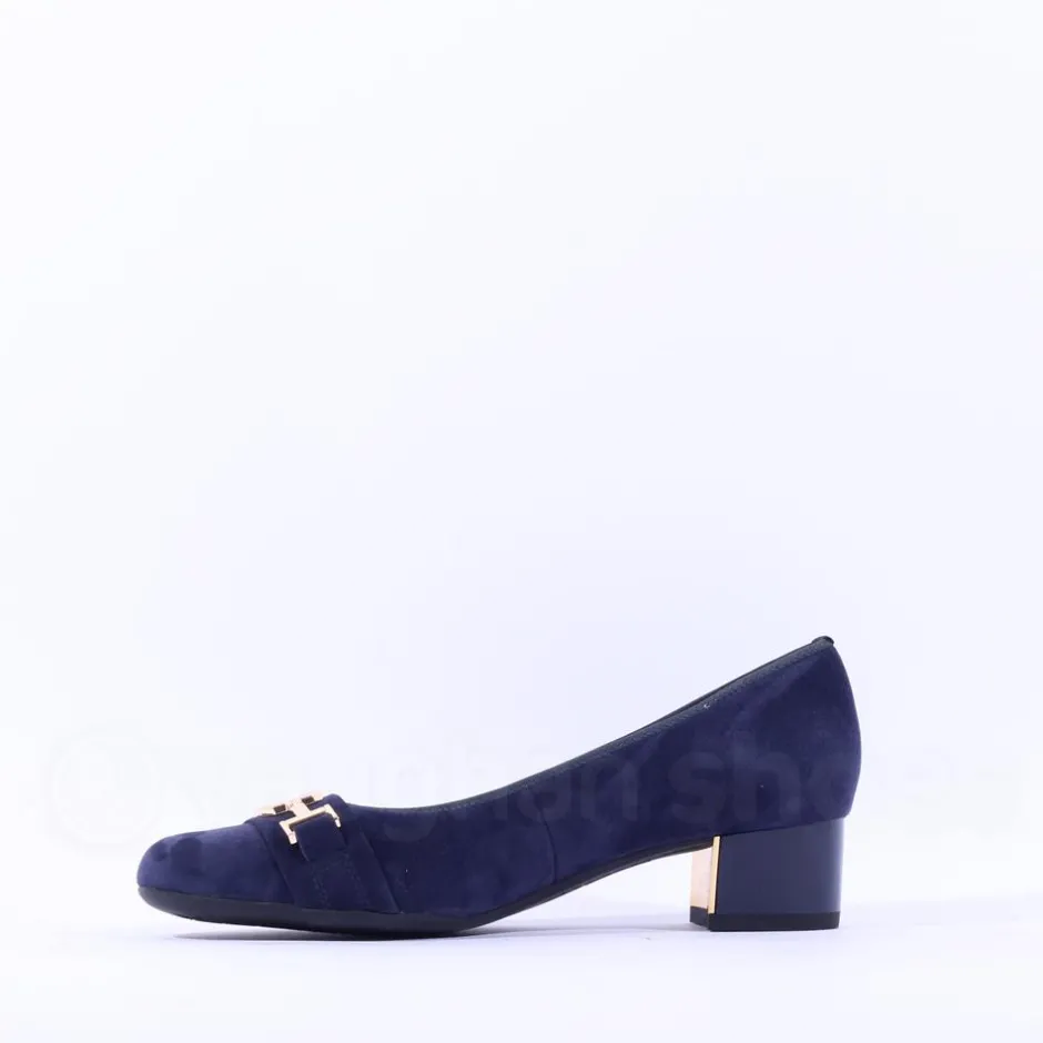 Women Ara Nizza Link Court Shoe - Navy Suede