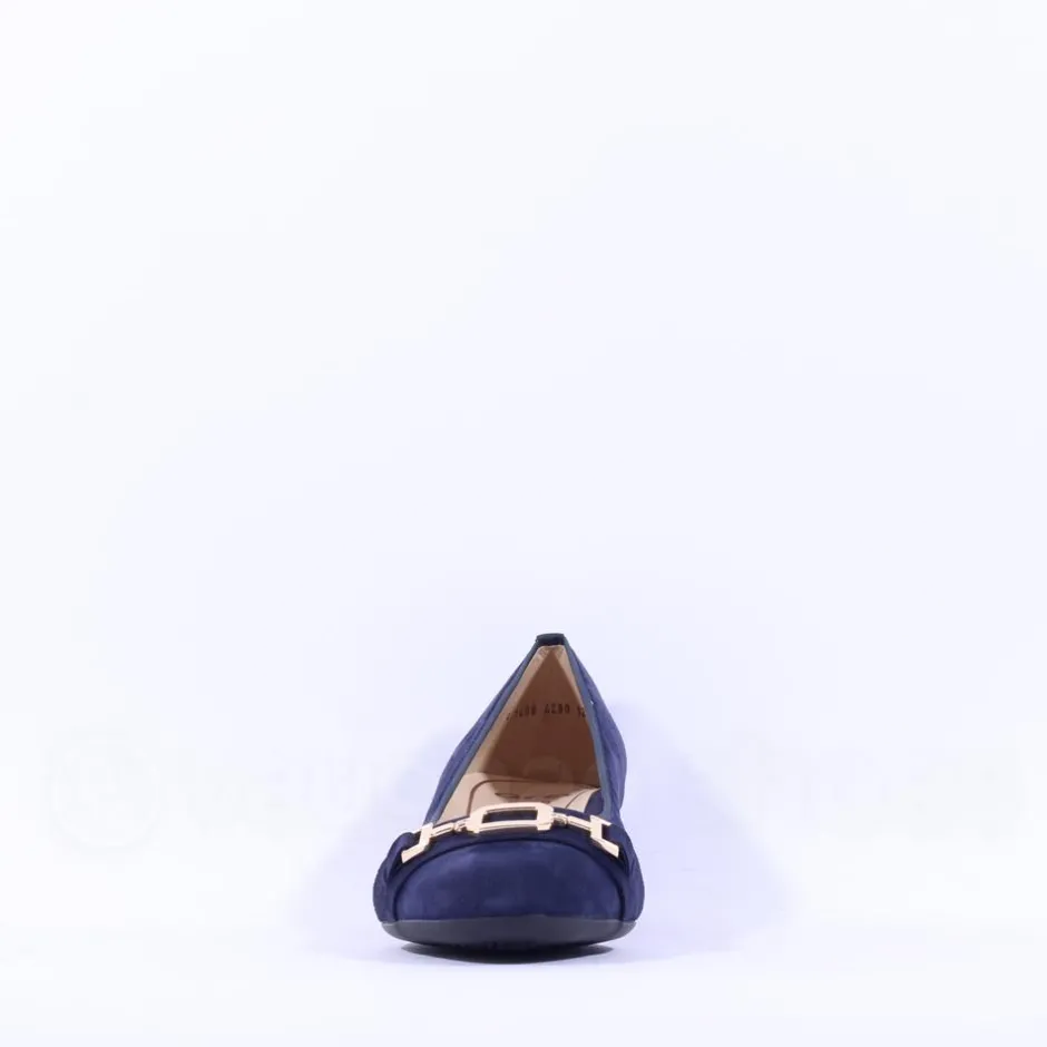 Women Ara Nizza Link Court Shoe - Navy Suede