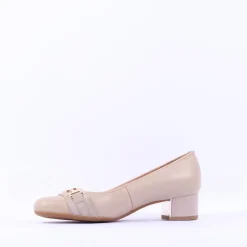 Women Ara Nizza Link Court Shoe - Nude Gold