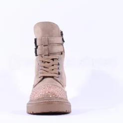 Women Una Healy No Ordinary Kiss Toe Cap Boot - Taupe Sparkle