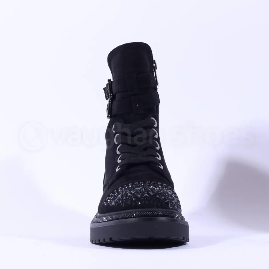 Women Una Healy No Ordinary Kiss Toe Cap Boot - Black Sparkle