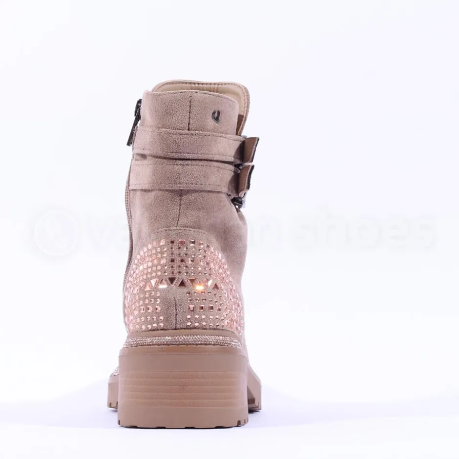 Women Una Healy No Ordinary Kiss Toe Cap Boot - Taupe Sparkle
